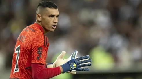 Santos goleiro do Flamengo durante partida contra o Vasco no estadio Maracana pelo campeonato Carioca 2023.