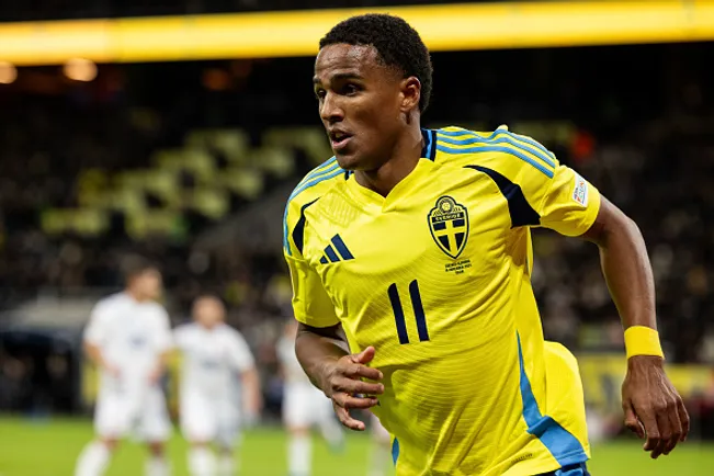 Niclass Eliasson atuando na Seleção da Suécia em 2024 – . (Photo by Michael Campanella/Getty Images)