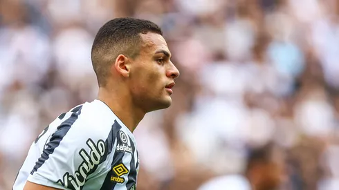 Kaiky jogador do Santos durante partida contra o Corinthians no estadio Arena Corinthians pelo campeonato Brasileiro A 2021.