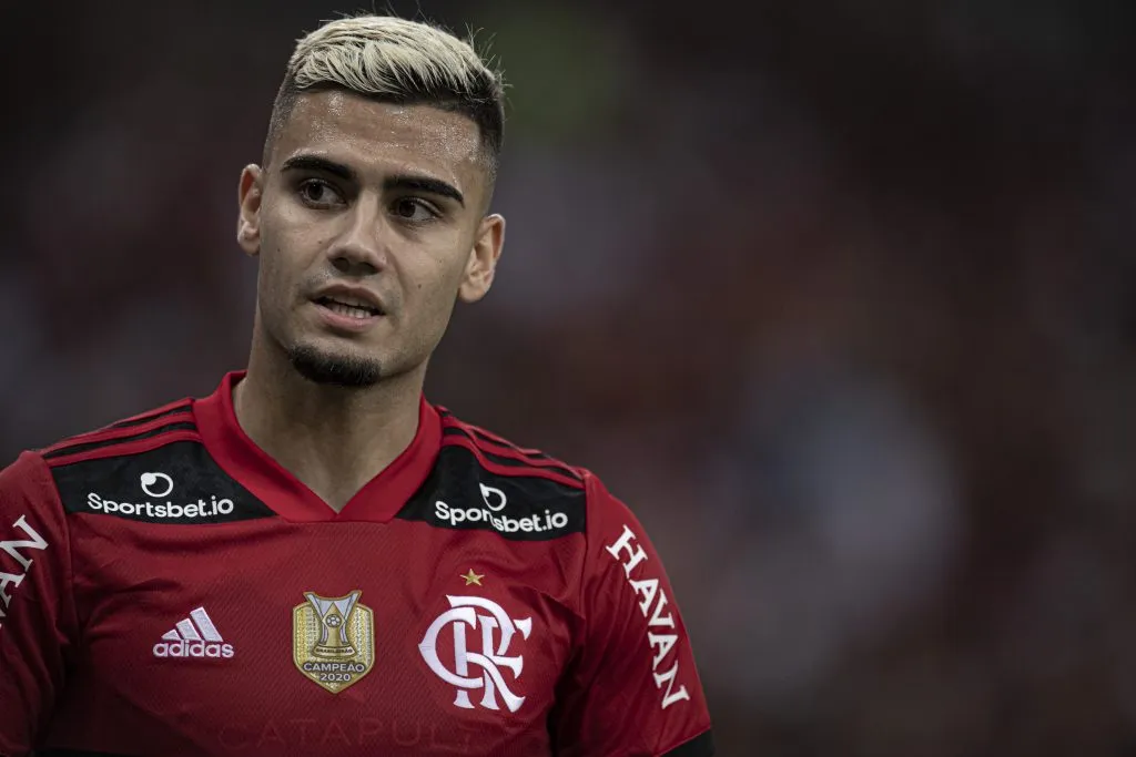 Andreas Pereira jogador do Flamengo durante partida contra o Cuiaba no estadio Maracana pelo campeonato Brasileiro A 2021. Foto: Jorge Rodrigues/AGIF