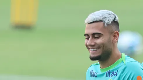 Andreas Pereira jogador da Seleção Brasileira durante treino no estadio Mangueirao.