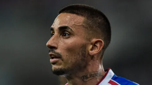 Thiago Galhardo jogador do Fortaleza durante partida contra o Fluminense no estadio Maracana pelo campeonato Copa do Brasil 2022.