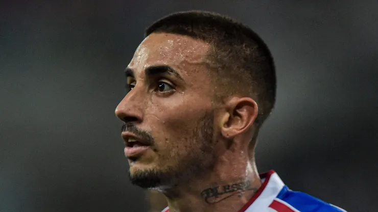 Thiago Galhardo jogador do Fortaleza durante partida contra o Fluminense no estadio Maracana pelo campeonato Copa do Brasil 2022.