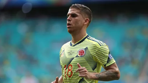 Gustavo Cuellar of Colombia looks on during the Copa America Brazil 2019 group B match between Colombia and Paraguay at Arena Fonte Nova on June 23, 2019 in Salvador, Brazil.