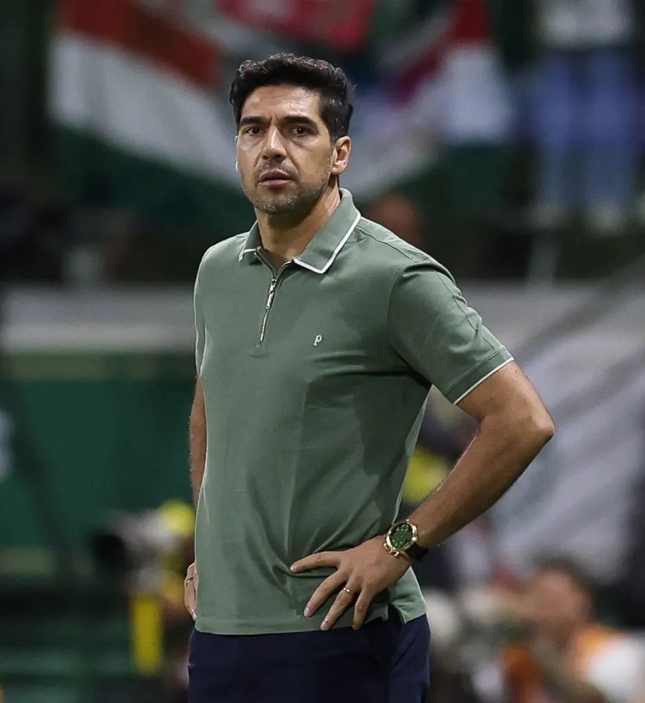Abel Ferreira em partida do Palmeiras contra a Portuguesa (Foto: Cesar Greco/Palmeiras)