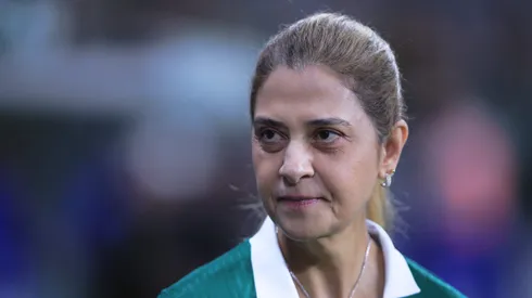 Leila Pereira, presidente do Palmeiras, antes de partida contra o Portuguesa (Foto: Ettore Chiereguini/AGIF)