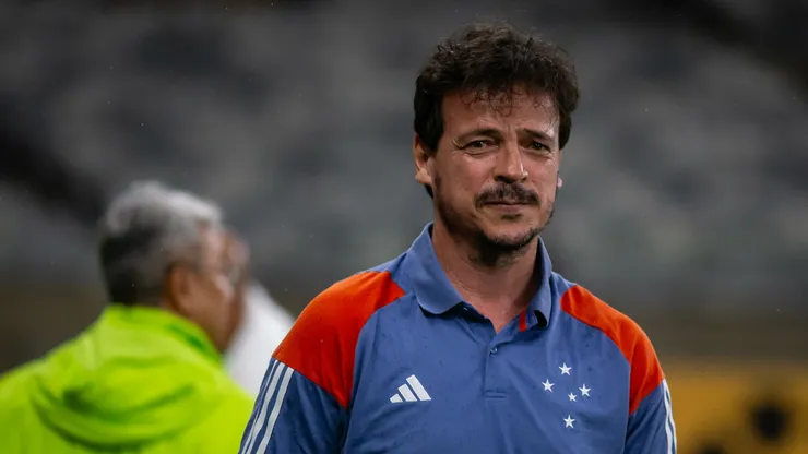 Fernando Diniz técnico do Cruzeiro durante partida contra o Palmeiras no estádio Mineirão pelo campeonato Brasileiro A 2024. Foto: Fernando Moreno/AGIF