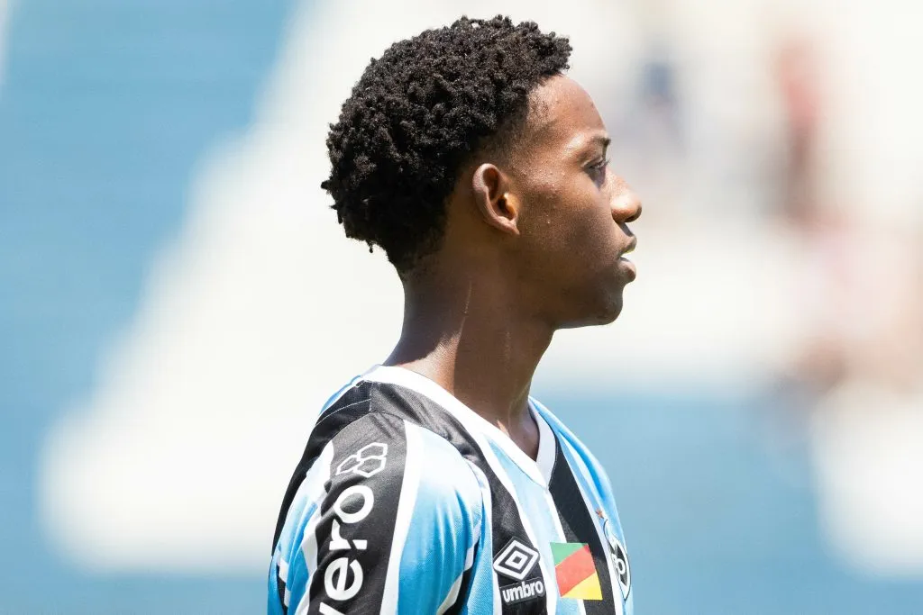GABRIEL MEC jogador do Gremio durante partida contra o Atletico Guaratingueta no estadio Ninho Da Garca pelo campeonato Copa Sao Paulo 2025. Foto: Joisel Amaral/AGIF