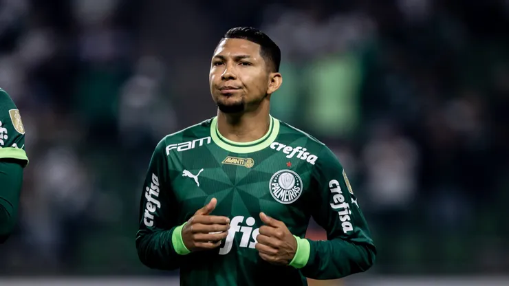 Rony jogador do Palmeiras durante partida contra o Barcelona de Guayaquil no estadio Arena Allianz Parque pelo campeonato Libertadores 2023.