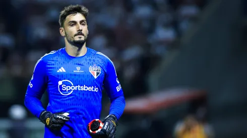 Rafael goleiro do Sao Paulo durante partida contra o Agua Santa no estadio Arena Allianz Parque pelo campeonato Paulista 2023.