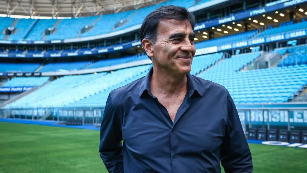 Gustavo Quinteros, novo treinador do Grêmio. Foto: Lucas Uebel/Grêmio FBPA