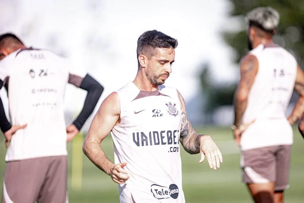 Igor Coronado jogador do Corinthians durante treino no Centro de Treinamento CT Joaquim Grava. Foto: Leonardo Lima/AGIF