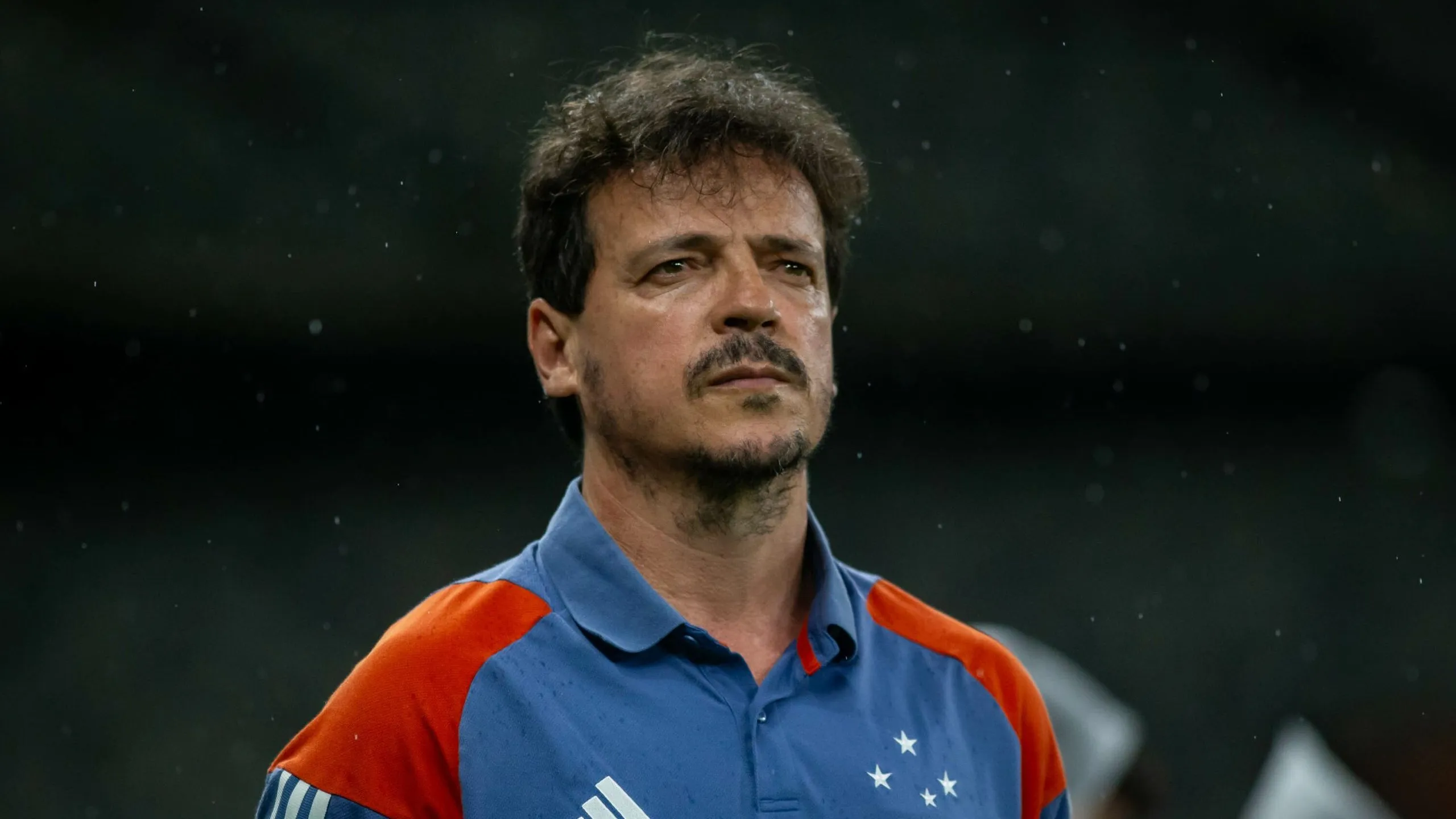 Fernando Diniz durante partida contra o Palmeiras no Campeonato Brasileiro A 2024. Foto: Fernando Moreno/AGIF