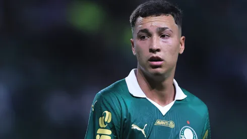 Thalys jogador do Palmeiras durante partida contra o Portuguesa no estadio Arena Allianz Parque pelo campeonato Paulista 2025.