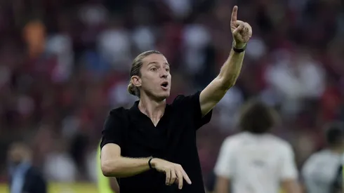 Filipe Luís, técnico do Flamengo, durante partida contra o Corinthians pela Copa do Brasil de 2024. Foto: Alexandre Loureiro/AGIF