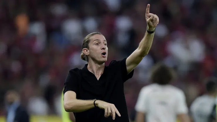 Filipe Luís, técnico do Flamengo, durante partida contra o Corinthians pela Copa do Brasil de 2024. Foto: Alexandre Loureiro/AGIF