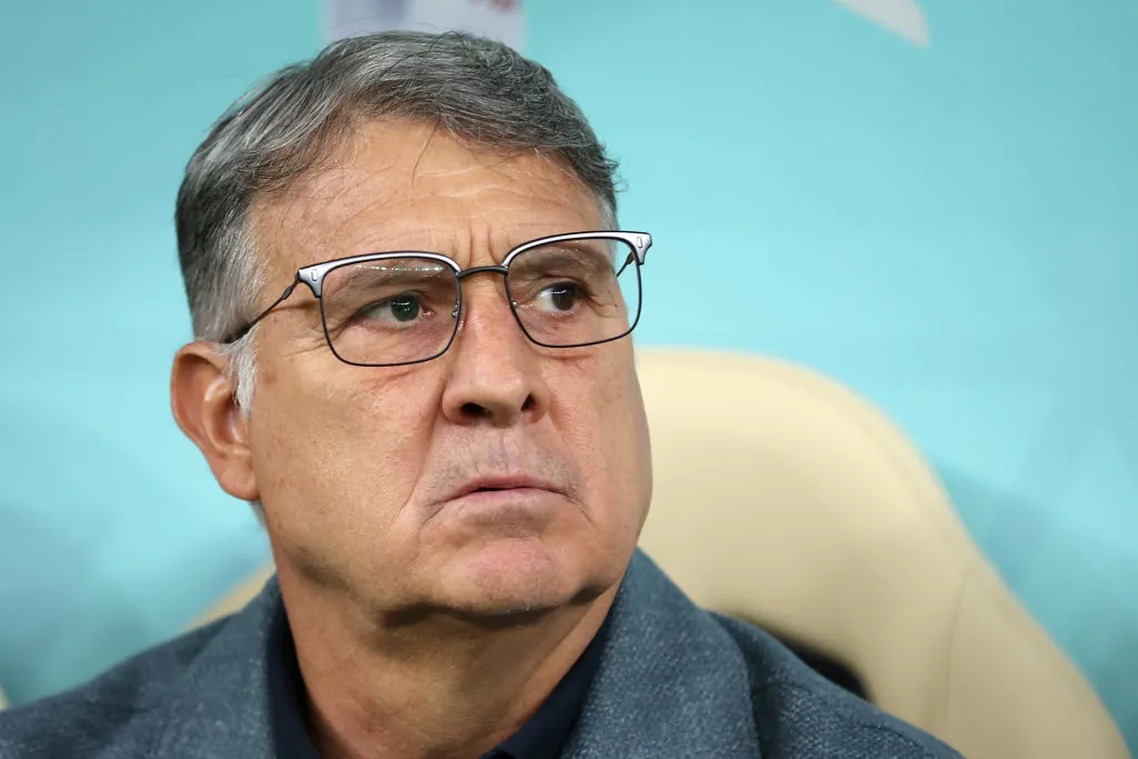 LUSAIL CITY, QATAR – NOVEMBER 26: Gerardo Martino, Head Coach of Mexico, looks on prior to the FIFA World Cup Qatar 2022 Group C match between Argentina and Mexico at Lusail Stadium on November 26, 2022 in Lusail City, Qatar. (Photo by Alex Grimm/Getty Images)