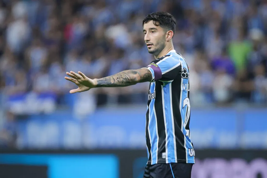 RS – PORTO ALEGRE – 22/09/2024 – BRASILEIRO A 2024, GREMIO X FLAMENGO – Villasanti jogador do Gremio durante partida contra o Flamengo no estadio Arena do Gremio pelo campeonato Brasileiro A 2024. Foto: Maxi Franzoi/AGIF