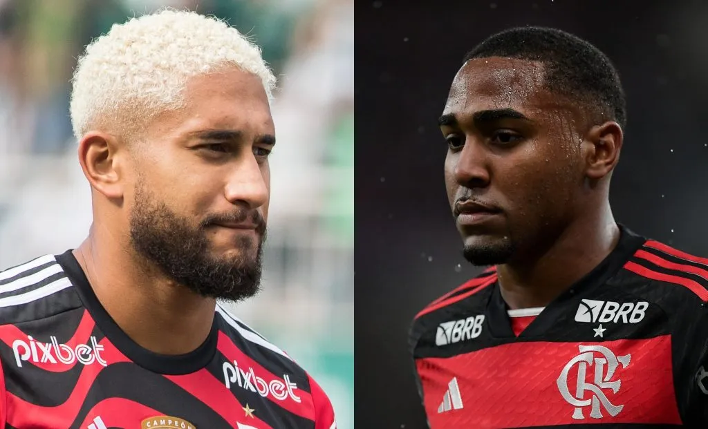 Pablo, zagueiro do Flamengo (Imagem: Robson Mafra/AGIF) e Lorran, atacante do Flamengo (Imagem: Thiago Ribeiro/AGIF)