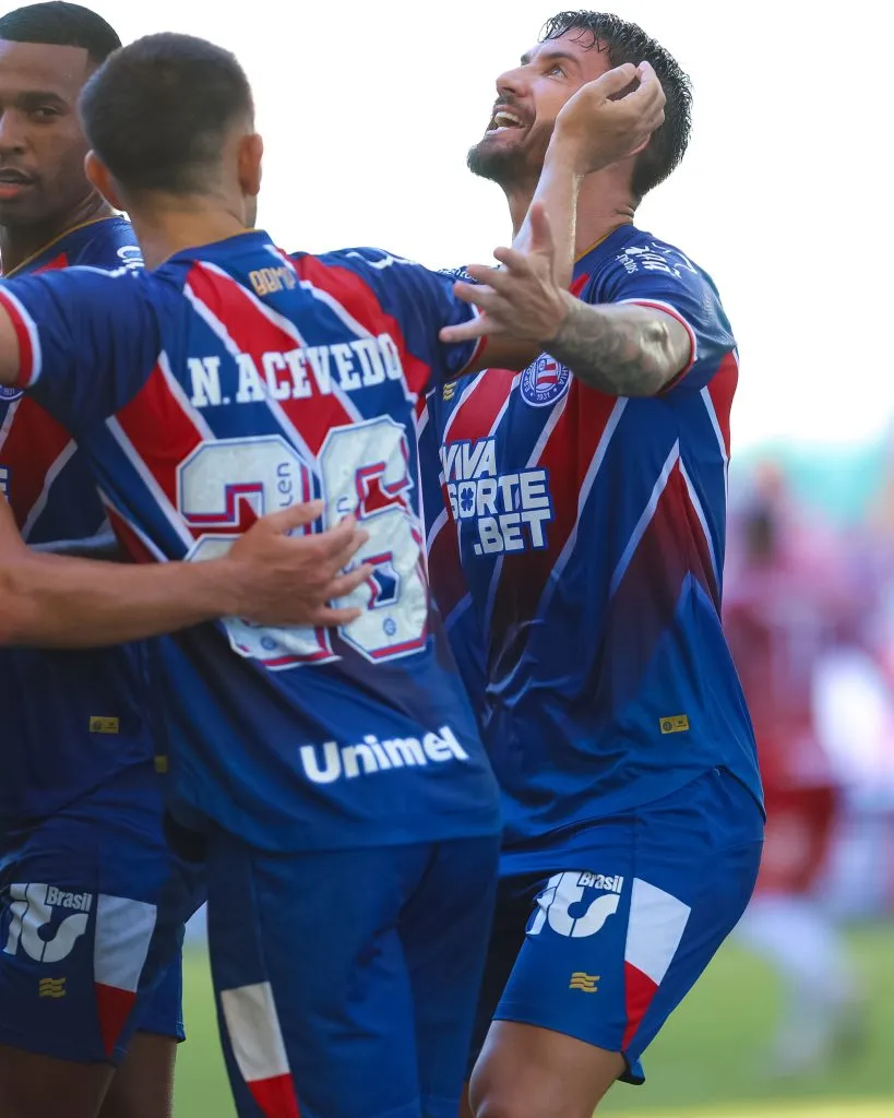 Everaldo comemora gol no Bahia (Imagem: Catarina Brandão/EC Bahia)