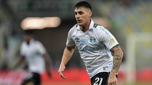 Pavon jogador do Gremio durante partida contra o Fluminense no estadio Maracana pelo campeonato Copa Libertadores 2024.