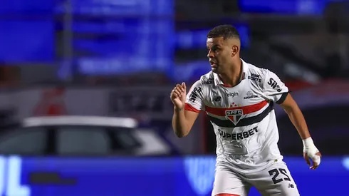 Alisson jogador do São Paulo durante partida contra o Corinthians no estádio Morumbi pelo campeonato Paulista 2025. Foto: Marcello Zambrana/AGIF