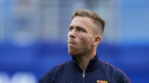 Arthur Melo of FC Barcelona looks on prior to the start the La Liga match between SD Eibar SAD and FC Barcelona at Ipurua Municipal Stadium on October 19, 2019 in Eibar, Spain.