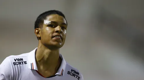 Ryan Francisco jogador do Sao Paulo comemora seu gol durante partida contra o Criciuma no estadio Fonte Luminosa pelo campeonato Copa Sao Paulo 2025.