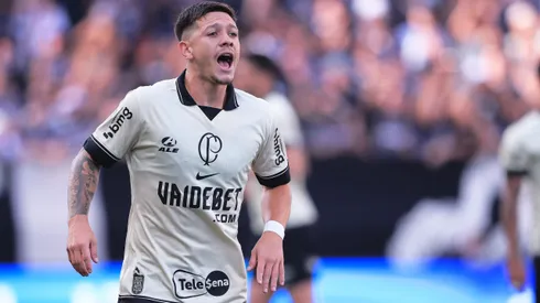 Rodrigo Garro jogador do Corinthians durante partida contra o Santo Andre no estadio Arena Corinthians pelo campeonato Paulista 2024.