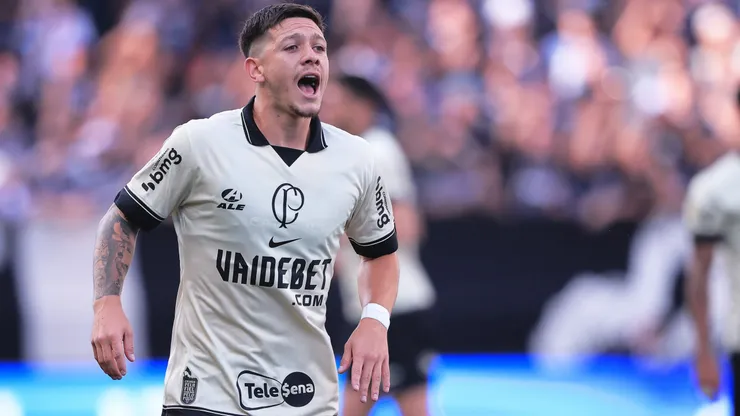 Rodrigo Garro jogador do Corinthians durante partida contra o Santo Andre no estadio Arena Corinthians pelo campeonato Paulista 2024.