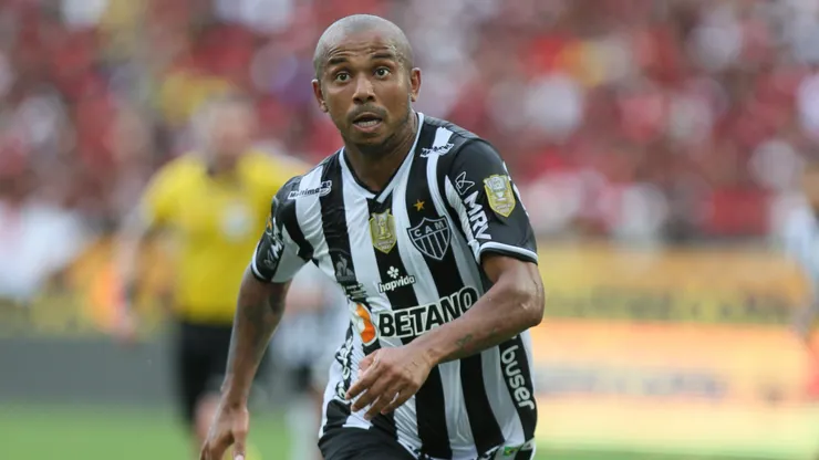 Mariano jogador do Atletico-MG durante partida contra o Flamengo no estadio Arena Pantanal pelo campeonato SuperCopa do Brasil 2022.