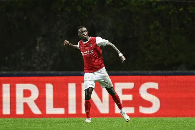 Bruma comemorando gol pelo Braga-POR – . (Photo by Octavio Passos/Getty Images)