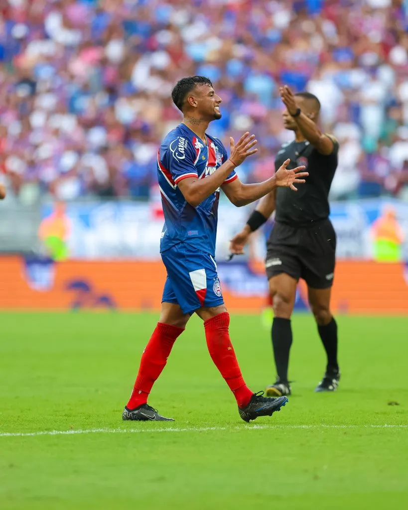 Luciano Rodríguez lamenta em clássico BaVi (Imagem: Catarina Brandão/EC Bahia)