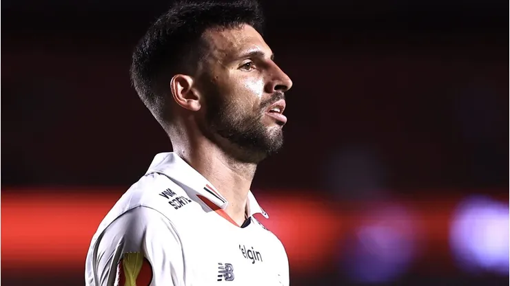 Calleri jogador do Sao Paulo durante partida contra o Guarani no estadio Morumbi pelo campeonato Paulista 2025. Foto: Marcello Zambrana/AGIF