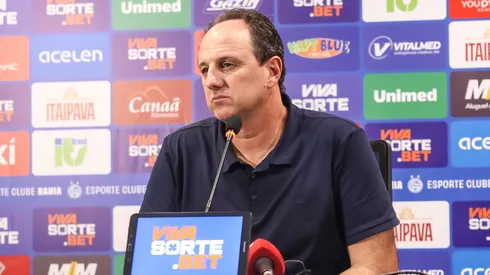 Rogério Ceni, técnico do Bahia, em coletiva após o Bavi (Imagem: Letícia Martins/EC Bahia)