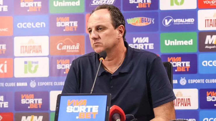 Rogério Ceni, técnico do Bahia, em coletiva após o Bavi (Imagem: Letícia Martins/EC Bahia)