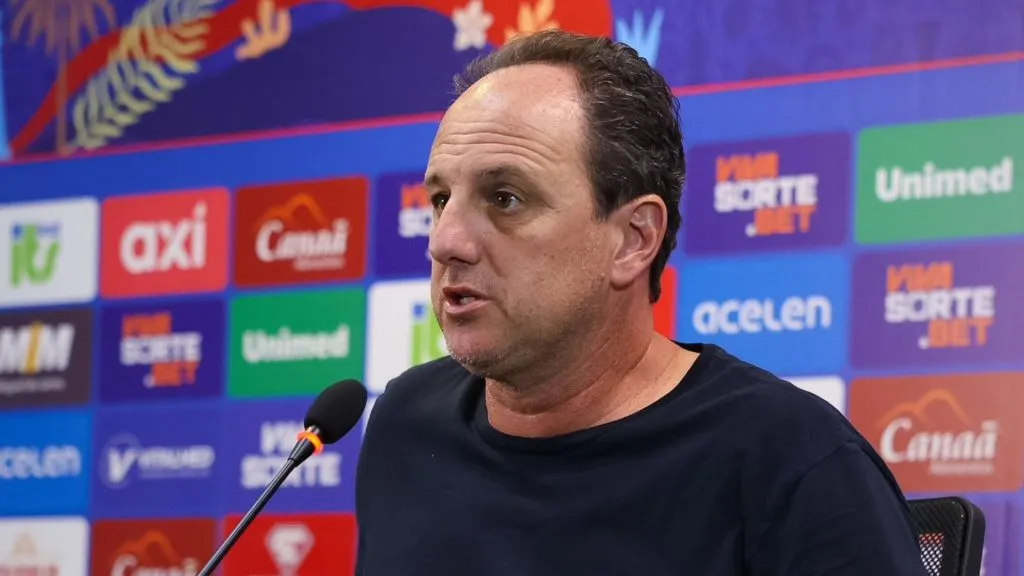 Rogério Ceni durante entrevista coletiva pelo Bahia – Foto: Divulgação/EC Bahia