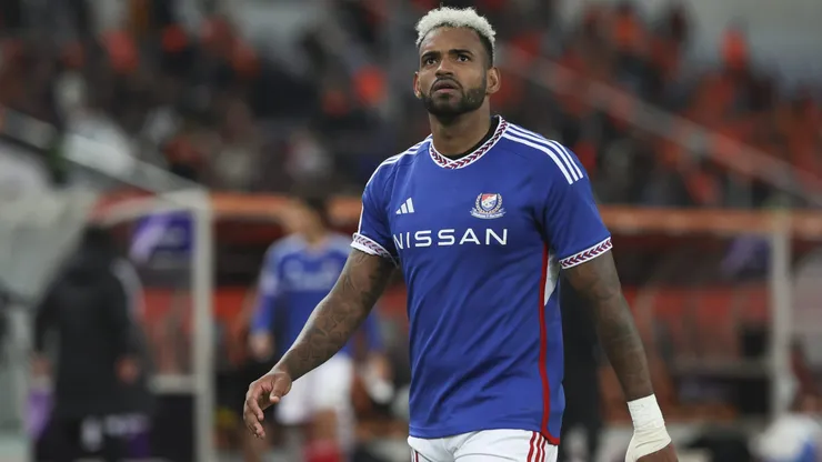 JINAN, CHINA - OCTOBER 22: Anderson Lopes #10 of Yokohama F.Marinos reacts after the AFC Champions League Elite East Region match between Shandong Taishan and Yokohama F.Marinos at Jinan Olympic Sports Center Stadium on October 22, 2024 in Jinan, China. (Photo by Zhe Ji/Getty Images)