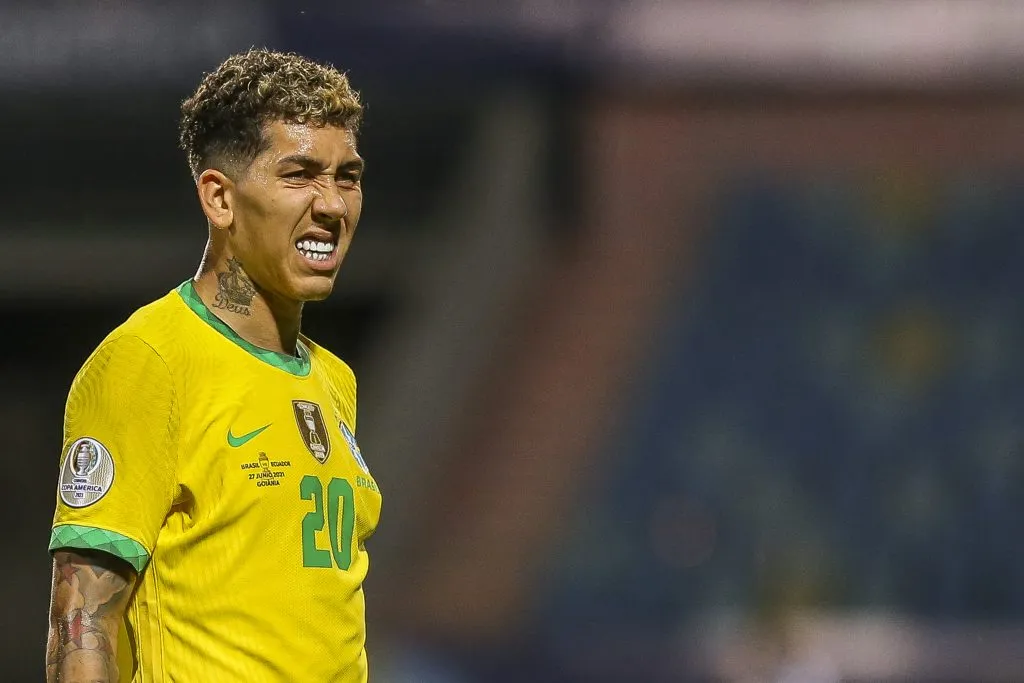 Roberto Firmino jogador do Brasil durante partida contra o Equador no estadio Olimpico pelo campeonato Copa America 2021. Foto: Heber Gomes/AGIF