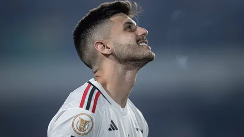 Lucas Beraldo, ex-jogador do São Paulo, durante partida contra o Goiás pelo Campeonato Brasileiro de 2023. Foto: Heber Gomes/AGIF
