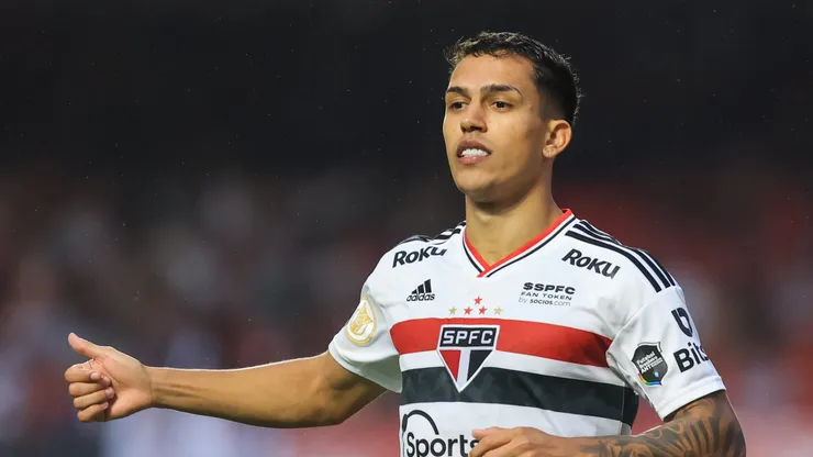 Igor Vinicius jogador do Sao Paulo durante partida contra o Fortaleza no estadio Morumbi pelo campeonato Brasileiro A 2022.