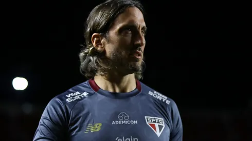 Luis Zubeldia técnico do São Paulo durante partida contra o Guarani