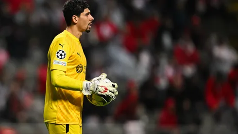 Matheus Magalhães durante confronto entre Braga e Union Berlin na Champions League 2023/24.