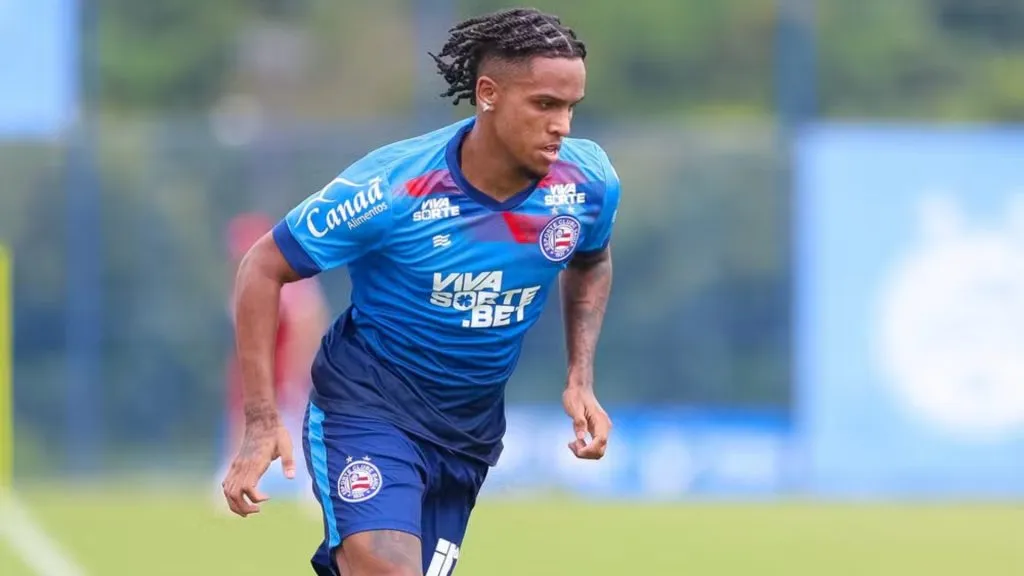 Kayky durante treino do Bahia – Catarina Brandão/EC Bahia