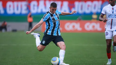 Miguel Monsalve jogador do Gremio durante partida contra o Bahia no estadio Alfredo Jaconi pelo campeonato Brasileiro A 2024.