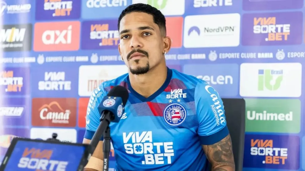 Gilberto em entrevista pelo Bahia – Foto: Letícia Martins/EC Bahia