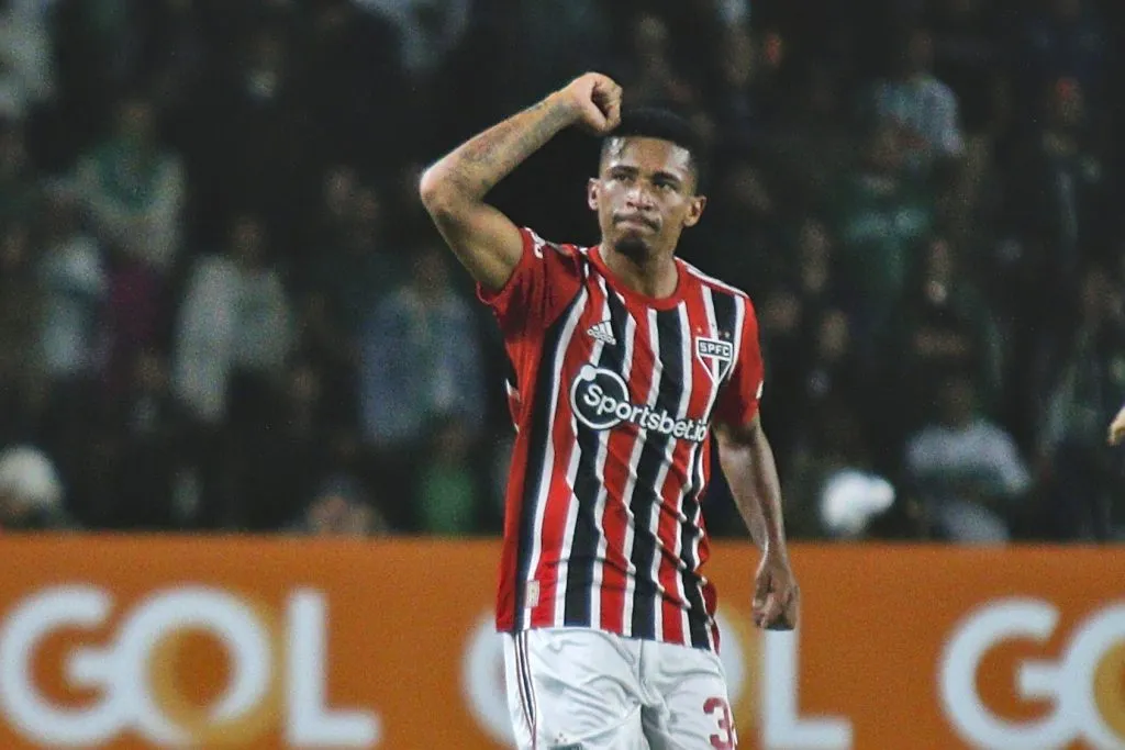 Marcos Paulo jogando no São Paulo em 2023 – . Foto: Gabriel Machado/AGIF