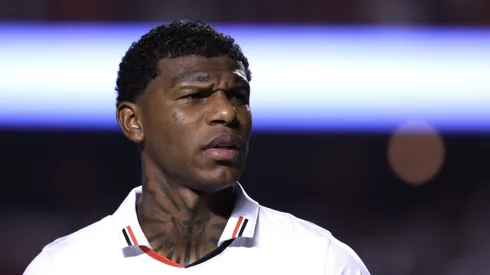 Arboleda jogador do Sao Paulo durante partida contra o Bragantino no estadio Morumbi pelo campeonato Brasileiro A 2024.