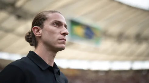 Filipe Luís técnico do Flamengo durante partida contra o Internacional no estádio Maracanã pelo campeonato Brasileiro A 2024. Foto: Jorge Rodrigues/AGIF