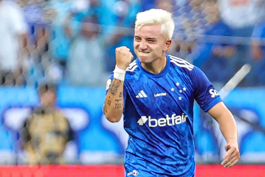 Barreal comemorando gol durante partida contra o Corinthians no Campeonato Brasileiro de 2024. Foto: Gilson Lobo/AGIF